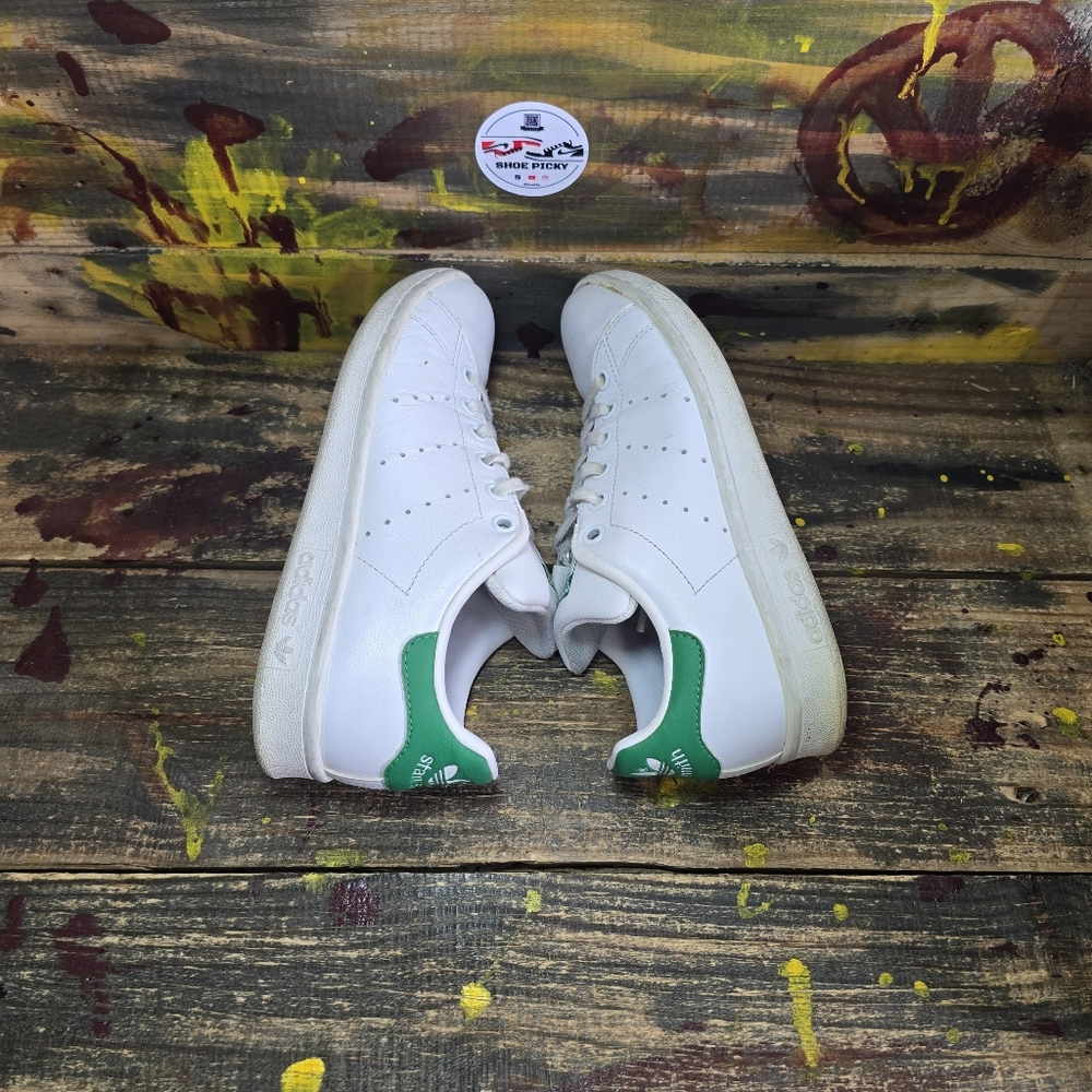 Adidas Stan Smith‎ Shoes Mens Size 5 [women size 6] White Green Classic Tennis - Picture 4 of 8